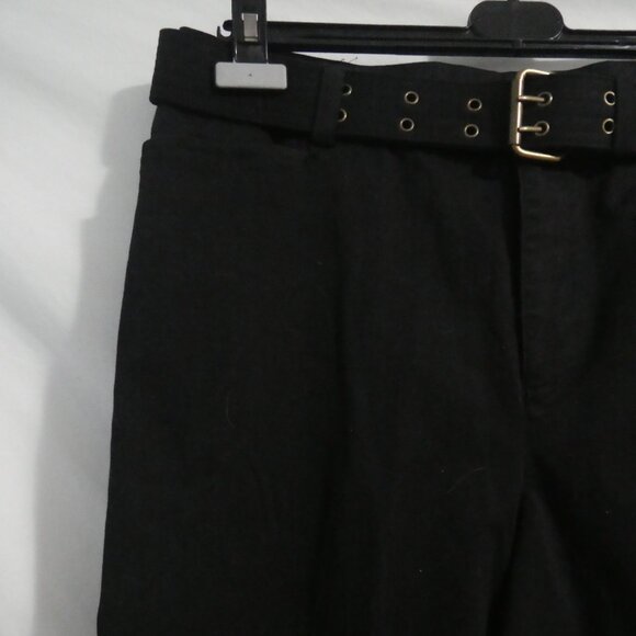 RAFAELLA | size 12 | Casual Black Pants With Matching Belt | NWOT - Picture 3 of 16